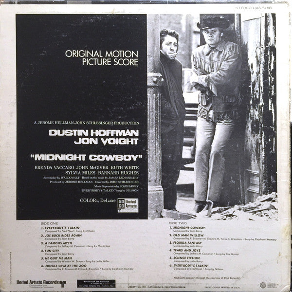 Midnight Cowboy - Original Motion Picture Score - 1969 Original, 120gm VinylPursuit.com