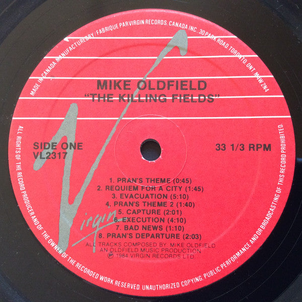 Mike Oldfield – The Killing Fields (Original Film Soundtrack) - 1984 Original VinylPursuit.com