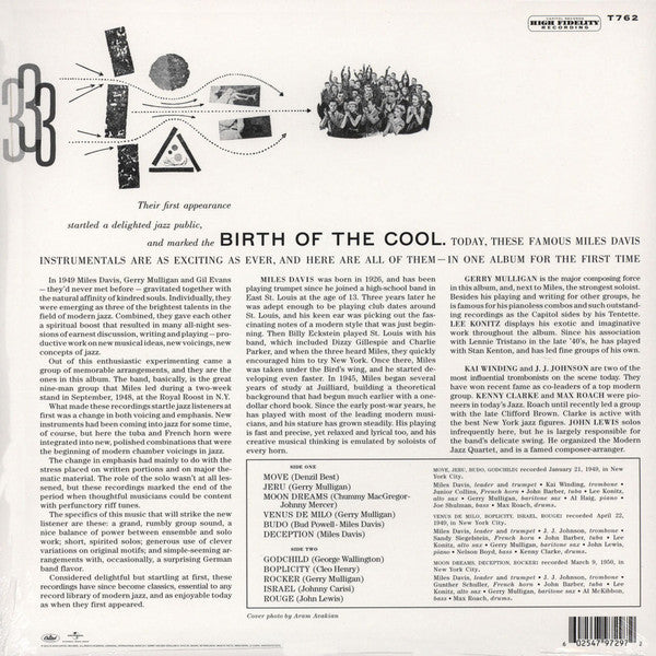 Miles Davis – Birth Of The Cool - 180g in Shrinkwrap Vinyl Pursuit Inc