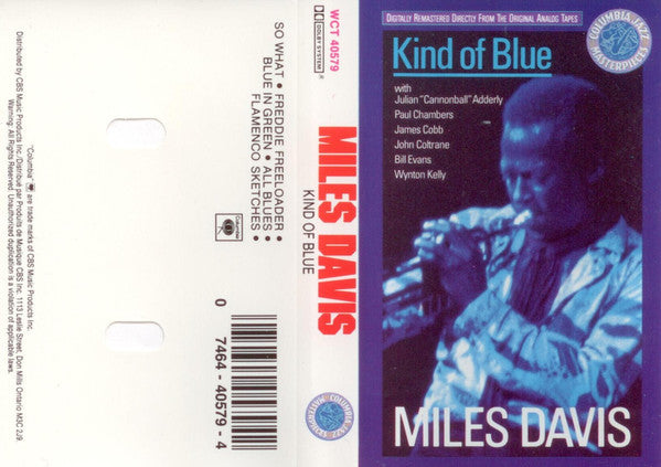 Miles Davis – Kind Of Blue - 1987, Cassette