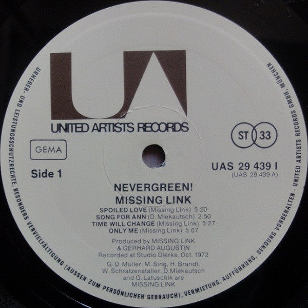 Missing Link – Nevergreen! - 1972 Original, Very Rare! VinylPursuit.com