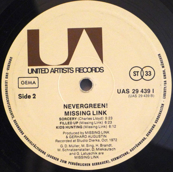 Missing Link – Nevergreen! - 1972 Original, Very Rare! VinylPursuit.com