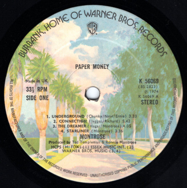 Montrose – Paper Money – 1974 UK Original, Bargain