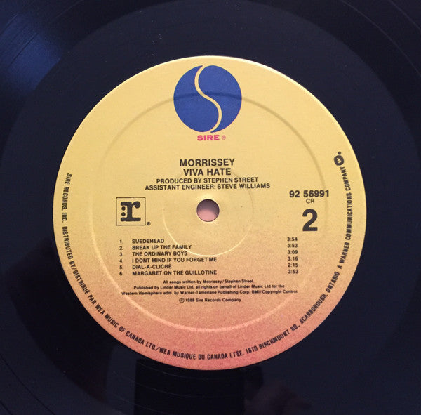 Morrissey – Viva Hate - 1988 Original