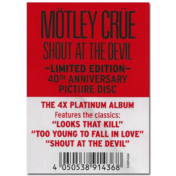 Motley Crüe – Shout At The Devil - Limited Edition, Picture Disc, Sealed!