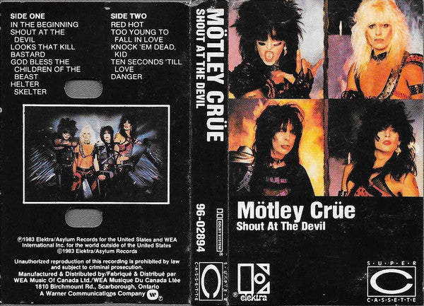 Motley Crue – Shout At The Devil - 1983 Cassette