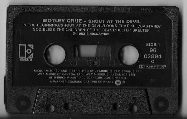 Motley Crue – Shout At The Devil - 1983 Cassette