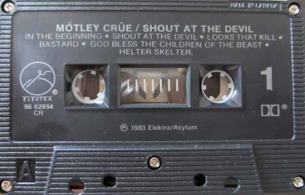Motley Crue – Shout At The Devil - 1983 Cassette VinylPursuit.com