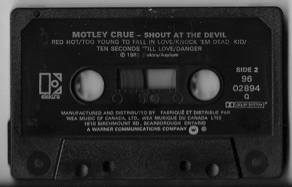 Motley Crue – Shout At The Devil - 1983 Cassette