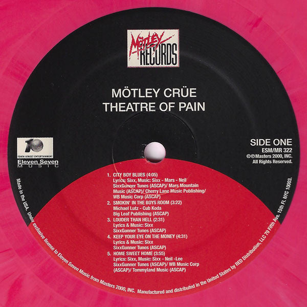 Motley Crue – Theatre Of Pain – Pink Limited Edition Vinyl, Sealed! VinylPursuit.com