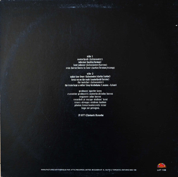 Motorhead – Motorhead - Early Pressing Vinyl Pursuit Inc