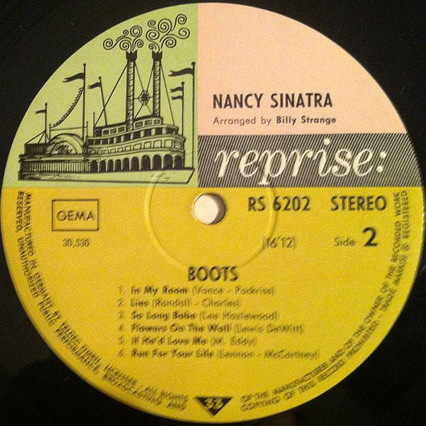 Nancy Sinatra – Boots - 1966 Original German Pressing