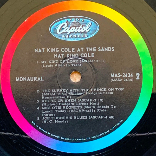 Nat King Cole ‎– Nat King Cole At The Sands - 1966 MONO