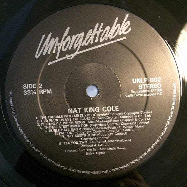 Nat King Cole – Unforgettable, 16 Golden Classics - UK Pressing