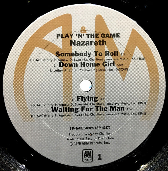 Nazareth – Play'n' The Game - 1976 US Original, Masterdisk VinylPursuit.com