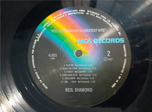 Neil Diamond – His 12 Greatest Hits - 1977 Mexican Pressing in Shrinkwrap!