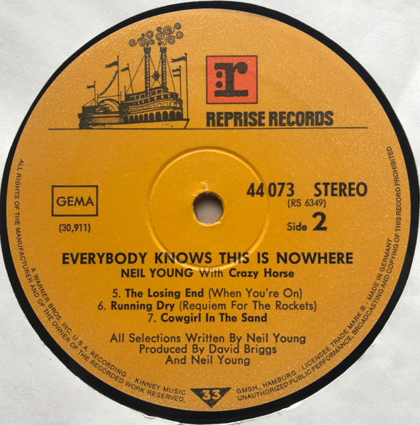 Neil Young With Crazy Horse – Everybody Knows This Is Nowhere - 1971 German Pressing!