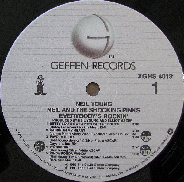 Neil Young & The Shocking Pinks – Everybody's Rockin' - 1983 Original VinylPursuit.com