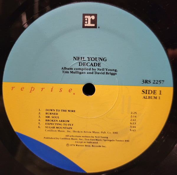 Neil Young – Decade - VINYL ONLY - 1987 US Pressing