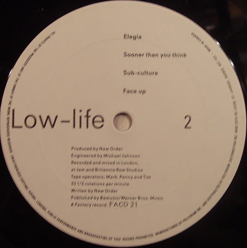 New Order – Low-life - 1985 Original with Onion Skin!