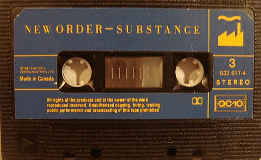 New Order – Substance Sides - 1987 Original Cassette VinylPursuit.com