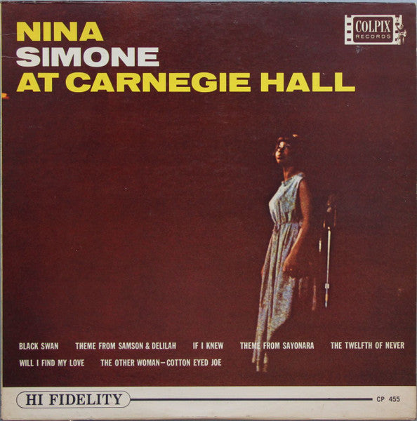 Nina Simone – Nina Simone At Carnegie Hall - 1963 US Mono Original, Deep Groove, Rare VinylPursuit.com
