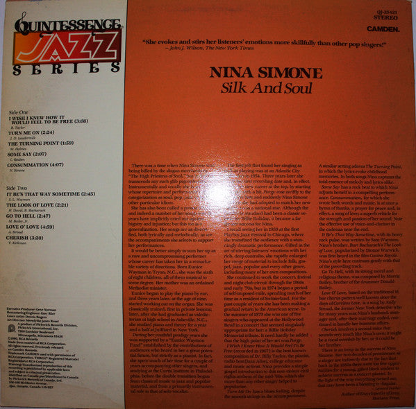 Nina Simone – Silk And Soul