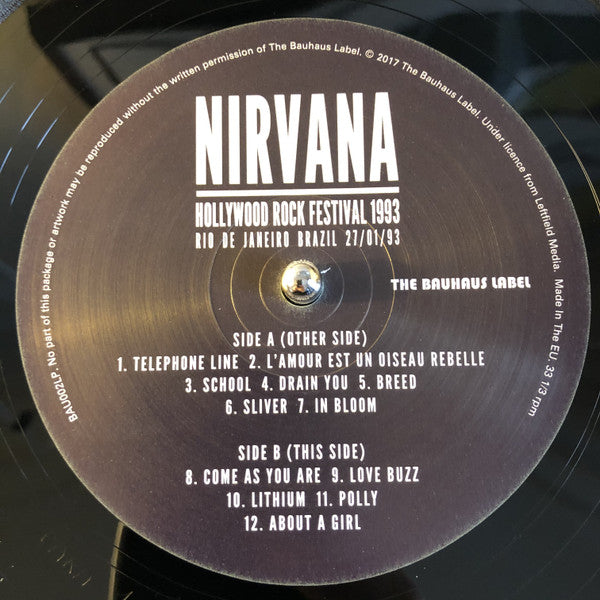 Nirvana - Hollywood Rock Festival 1993 - Rio De Janeiro - Sealed!