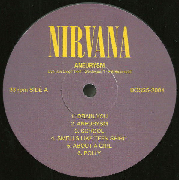 Nirvana – Aneurysm (Live San Diego 1994 · Westwood 1 · FM Broadcast) - Rare, Sealed!