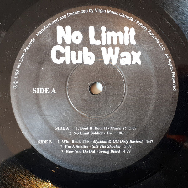 Various ‎– No Limit Club Wax - 1998 Promo VinylPursuit.com