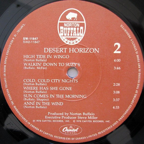 Norton Buffalo ‎– Desert Horizon - 1978 Original / Bargain Bin!