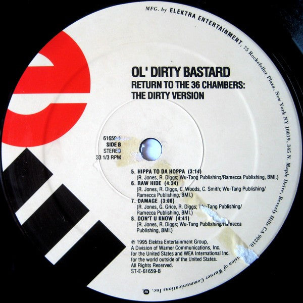 Ol' Dirty Bastard - Return To The 36 Chambers: The Dirty Version - 1995 Original!