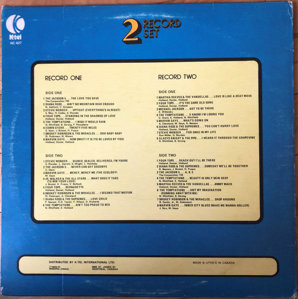 Various – Original Greatest Hits Of Motown Volumes 1 and 2 - 1975 Compilation