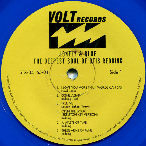 Otis Redding – Lonely &amp; Blue: The Deepest Soul Of Otis Redding - Blue Vinyl!