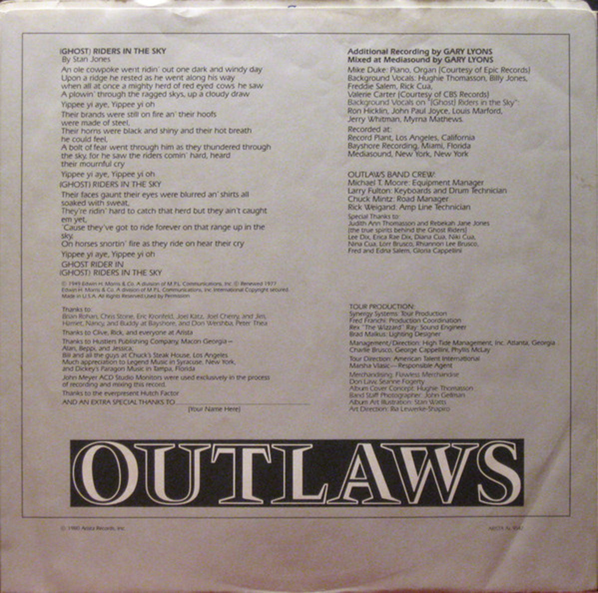 Outlaws – Ghost Riders - 1980