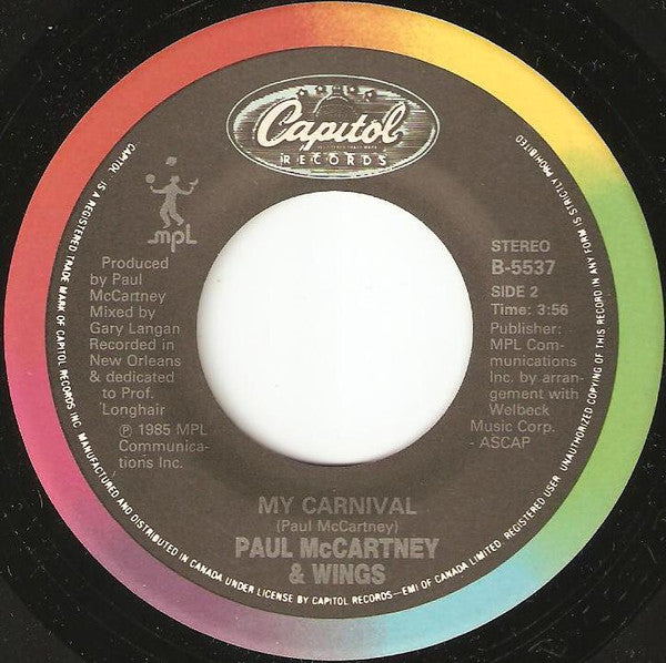 Paul McCartney – Spies Like Us -  7" Single, 1985