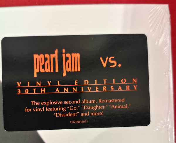 Pearl Jam - VS - 30th Anniversary, Clear Vinyl, Sealed!!