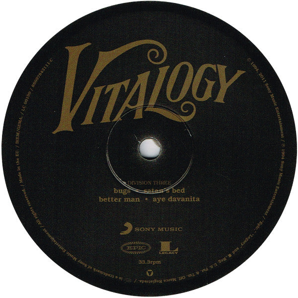 Pearl Jam: Vitalogy (180g) Vinyl 2LP