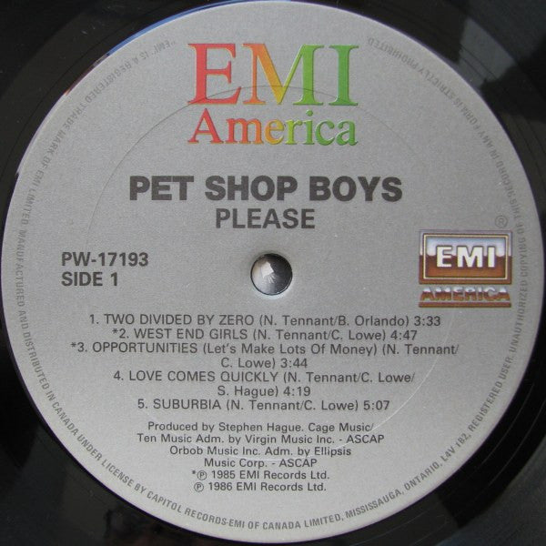 Pet Shop Boys – Please - 1986 Original!