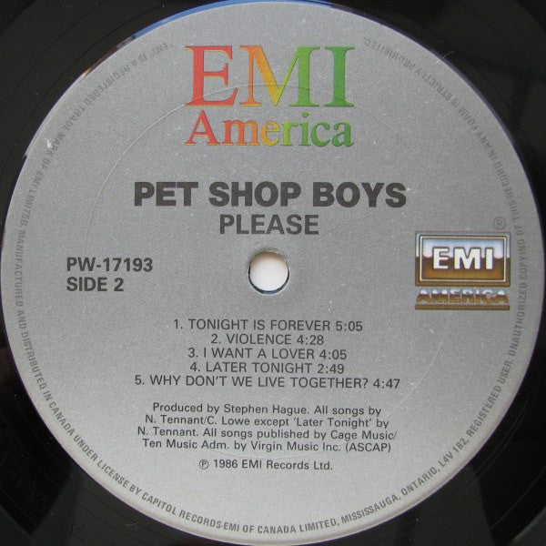 Pet Shop Boys – Please - 1986 Original!