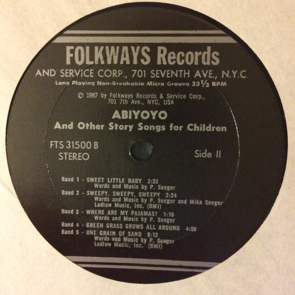 Pete Seeger – Abiyoyo And Other Story Songs For Children - 1967 Original US Pressing with Booklet!