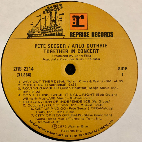 Pete Seeger & Arlo Guthrie – Together In Concert - 1975 in Shrinkwrap!