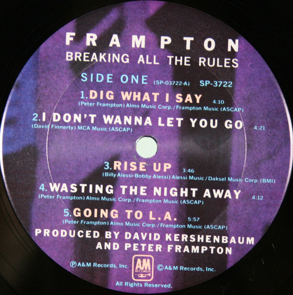 Peter Frampton ‎– Breaking All The Rules - 1981 Original, SEALED!