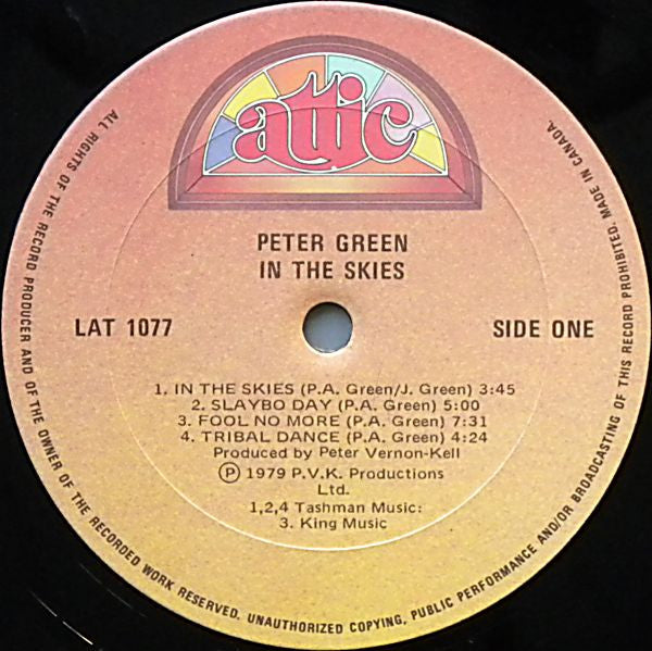 Peter Green – In The Skies - 1979