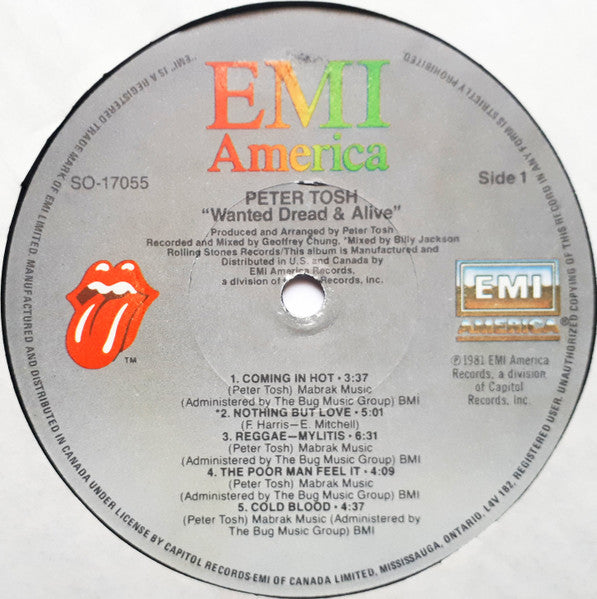 Peter Tosh – Wanted Dread and Alive - 1981 Original