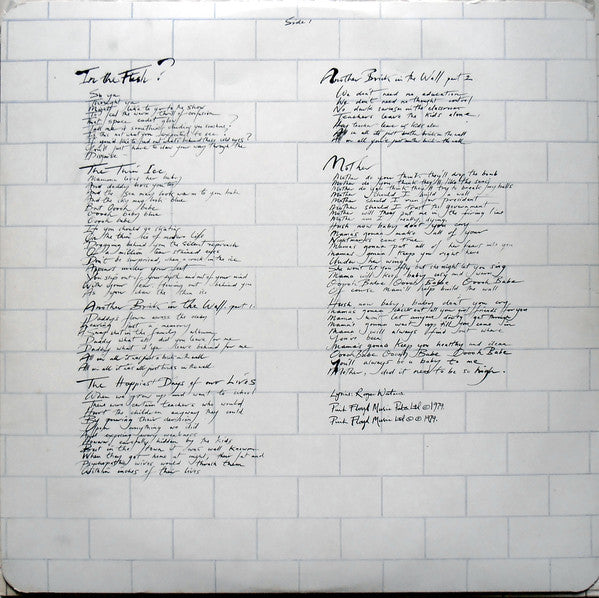 Pink Floyd - The Wall - Early UK Harvest Pressing! VinylPursuit.com