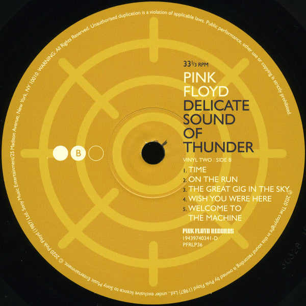 Pink Floyd Delicate Sound of Thunder 2020 Release 3 LP