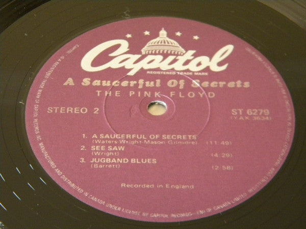 Pink Floyd – A Saucerful Of Secrets - 1980 6000 Series, Rare! Vinyl Pursuit Inc