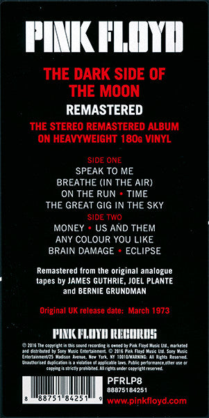 Pink Floyd – The Dark Side Of The Moon - Remastered!