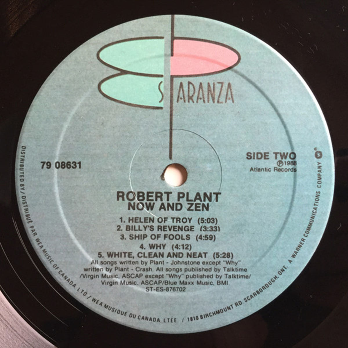Robert Plant – Now And Zen - 1988 Pressing